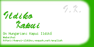 ildiko kapui business card